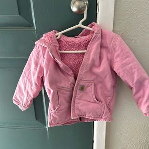 Pink Carhartt Jacket Canvas/Sherpa